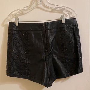 Silence + noise Leather Shorts - Size 12